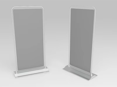 Transparent Acrylic Display Stands with Stable Base for Retail Store Product Promotion and Information 3d model