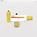 Yellow Spray Cans With Labels And Graphics Standing And Lying Down