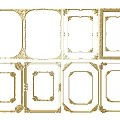 Jane European Flower Lattice Carved Hollow-out Flower Window Carved Corner Carved Gypsum Line Carved Window Pattern Carved 3d model