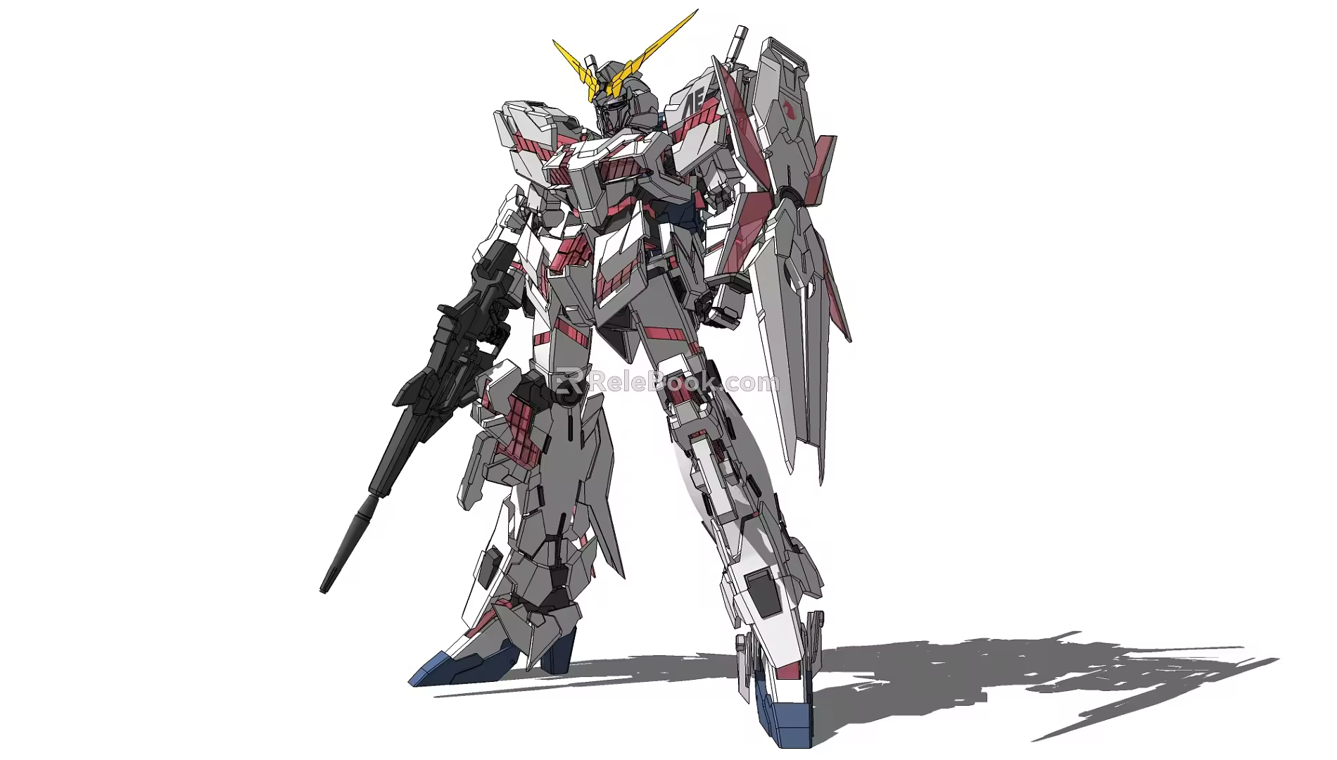 Modern robot mecha up 3d model