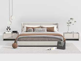 Bed Double Bed 3d model