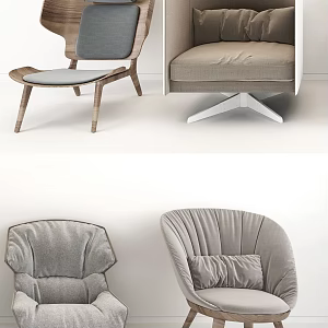 Modern Sofa Chair Leisure Chair 3d model
