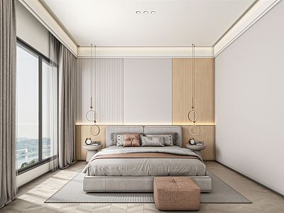 Modern Bedroom Chinese Four Seasons Master Bedroom model