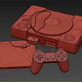Modern game console handle 3d model