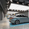 4S Shop Car Wash Area With Black And White Vehicles Modern Lighting And Clean Facilities