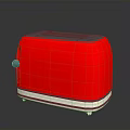 Stylish Red Electric Toaster With Modern Design For Kitchen Use