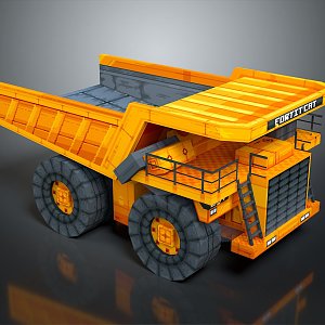 Dump truck dump truck dump truck pull earth truck 3d model