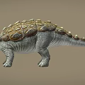 Realistic Ankylosaurus Dinosaur Figure With Armored Body And Spiked Back