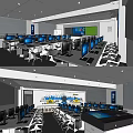 Modern Classroom Computer Classroom Training Classroom 3d model