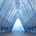Modern Corridor Creative Space Corridor 3d model