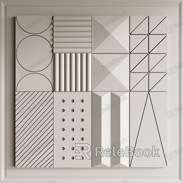 Modern wall panel model