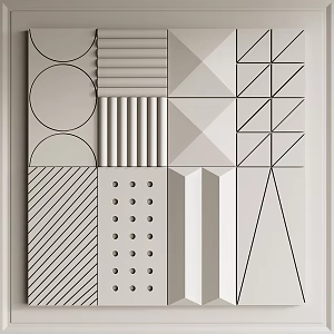 Modern wall panel 3d model