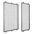 Sturdy Metal Fence Featuring Diamond Mesh Pattern And Black Frame For Garden Security