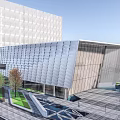 Modern Sales Office Building Simple Multi-storey Office Building Commercial Building Sales Department Club 3d model