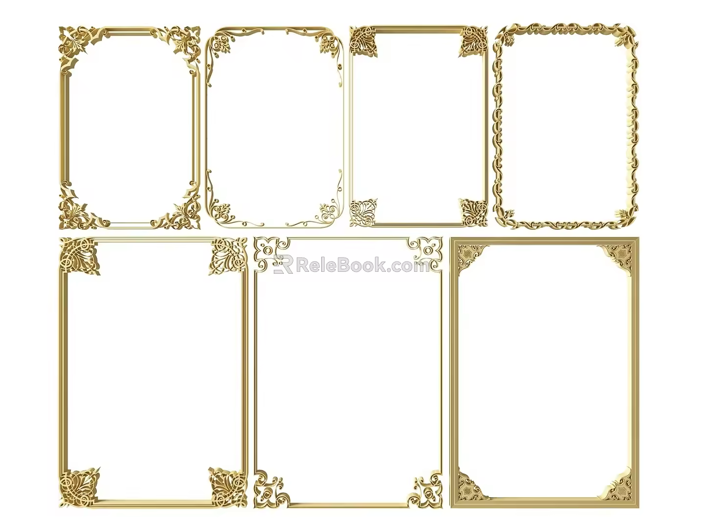 Jane European Flower Lattice Carved Hollow-out Flower Window Carved Corner Carved Gypsum Line Carved Window Pattern Carved 3d model