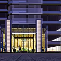 Modern Residential Building Simple Curved Surface Residence 3d model