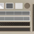 Various Stylish Air Conditioner Vents With Decorative Grille Patterns For Home Use