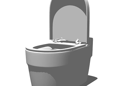 Modern Ceramic Toilet Design With Open Seat And Sleek Lines 3d model
