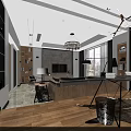 Modern Light Luxury Open Plan Living And Dining Room Interior With Cozy Sofa And Decorations