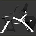 Core Black And White Elliptical Trainer With Comfortable Seat And Stable Frame For Home Gym