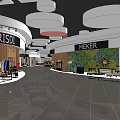 Spacious Shopping Mall Hall Featuring X SHOW LUXE A Exhibition Areas and Circular Ceiling Lights