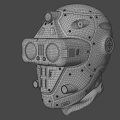 Game character sci-fi helmet mechanical helmet combat helmet 3d model