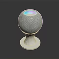 Artistic Spherical Sculpture Carving With Mesh Pattern White Base And Iridescent Top