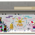 Chillchan Store Window With Lego Inspired Bricks Mannequins And Kids Fun Elements 3d model