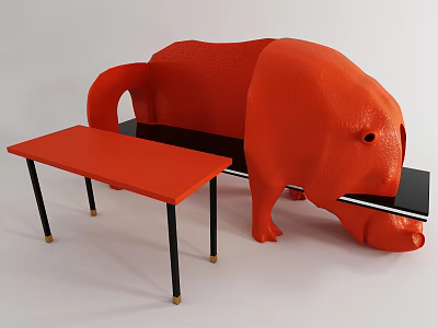 Modern rhino seat 3d model
