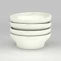 Tech Exhibition Hall Showcasing Stacked White Bowls With Contemporary Design