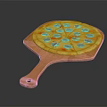 Freshly Baked Pepperoni Pizza On Wooden Paddle With Golden Crust And Melted Cheese
