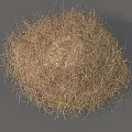 Dried Flowers And Grass Pile With Natural Fibrous Texture And Organic Look