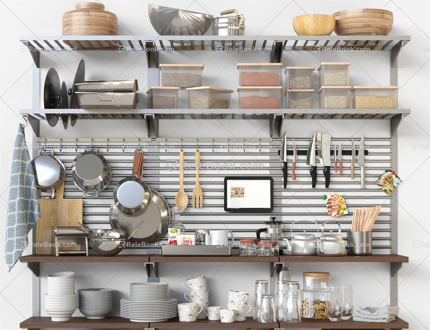 Modern Kitchen Supplies Portfolio 3d model