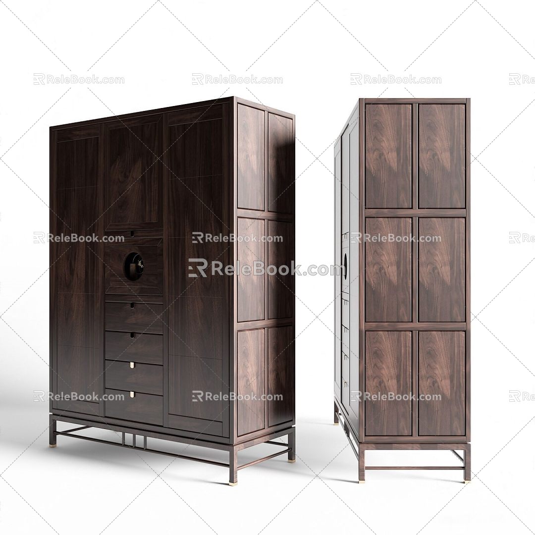 Yunshui Tanxin New Chinese Wardrobe 3d model