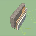 Detailed Technical Construction Component Wall Structure With Multiple Insulation Layers And Materials