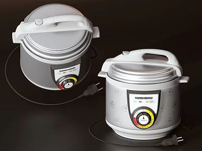 Redmond Electric Pressure Cookers Modern Kitchen Appliances With Control Panel And Power Cord 3d model