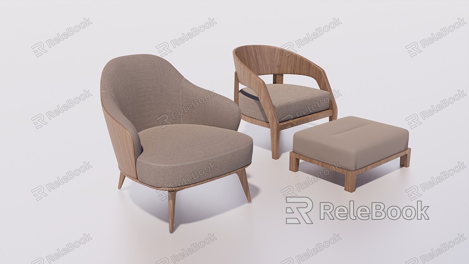 Modern Sofa Chair Casual Sofa Chair Lazy Recliner Footstool Single Sofa model