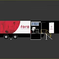 FORA Branded Mobile Service Vehicle With Red Black Exterior Access Door And Stairs