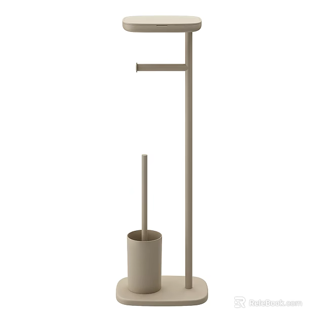 Elegant Modern Luxury Kitchen Accessory With Metal Hanger Stand And Ceramic Storage Holder 3d model 
