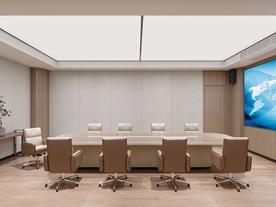 Modern Conference Room 3d model