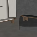 Modern Wooden Benches With Light And Dark Cushions In Minimalist Interior