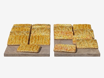 Modern baked wheat cake Chinese food baked wheat cake 3d model