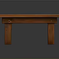 Natural Wooden Square Table Design With Plank Top And Sturdy Legs