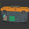 Toolbox tin box iron box plastic box container realistic 3d model
