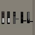 Smart lock fingerprint lock combination lock door lock door handle 3d model