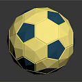 Geometric Yellow And Blue Soccer Ball As Sports Equipment For Training And Games