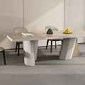 Modern HC28 Dining Table and Chair Combination 3d model
