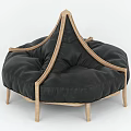 Nordic shaped sofa round multi-person sofa 3d model