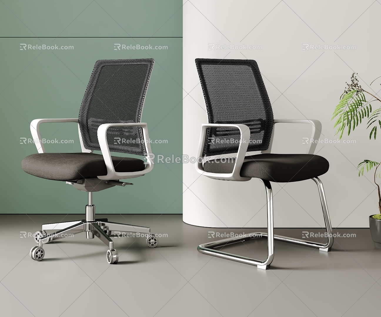 Office Chair Staff Chair Staff Chair Swivel Chair 3d model