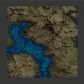 3D Garden Landscape Model With Rolling Hills Blue Water And Green Vegetation